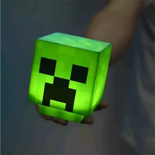 Світильник-нічник Minecraft Creeper LED зі звуковим ефектом (на акумуляторі) 00094 фото